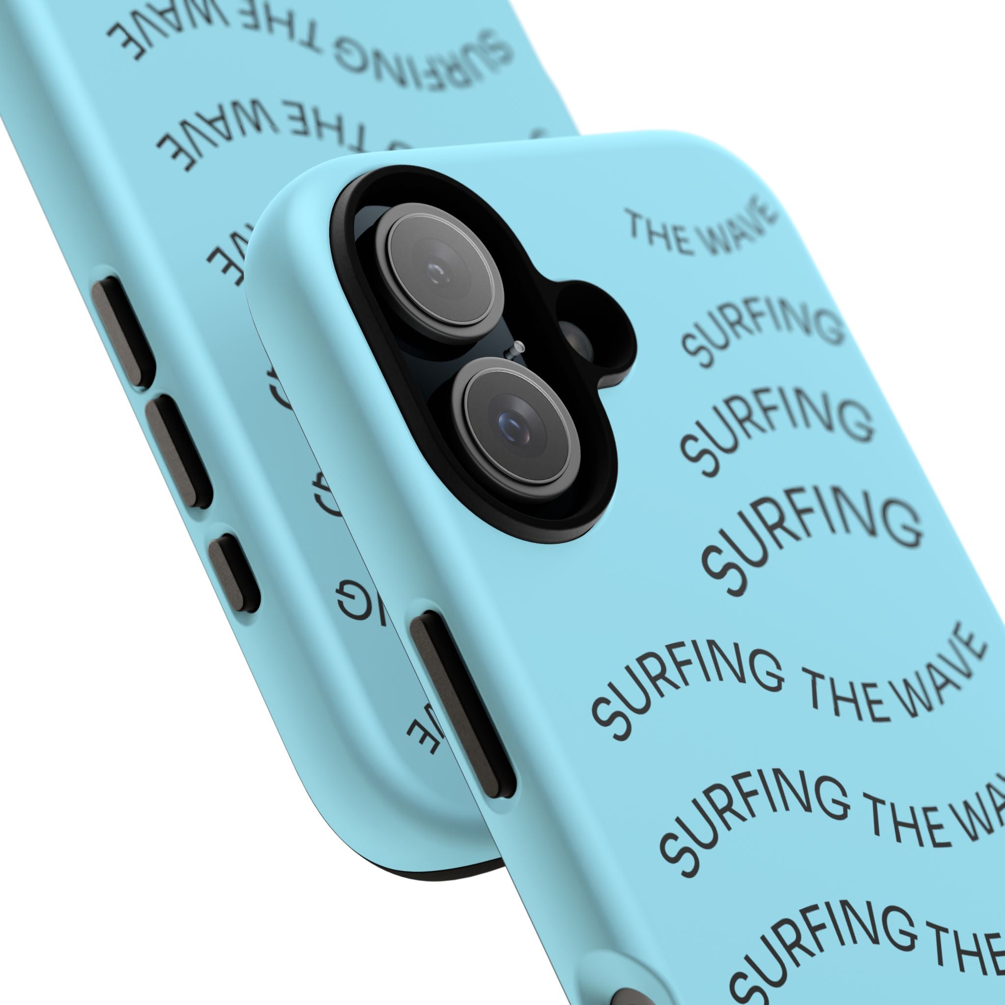 Surfing The Wave Phone Case — Blue Surf Graphic Protective Tough Case