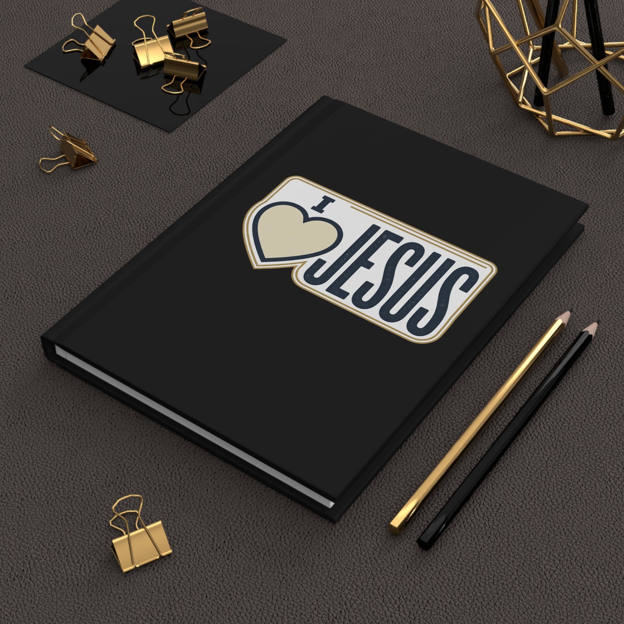 Journal — I  Jesus / Trust in the Lord (Proverbs 3:5) Hardcover Faith Notebook