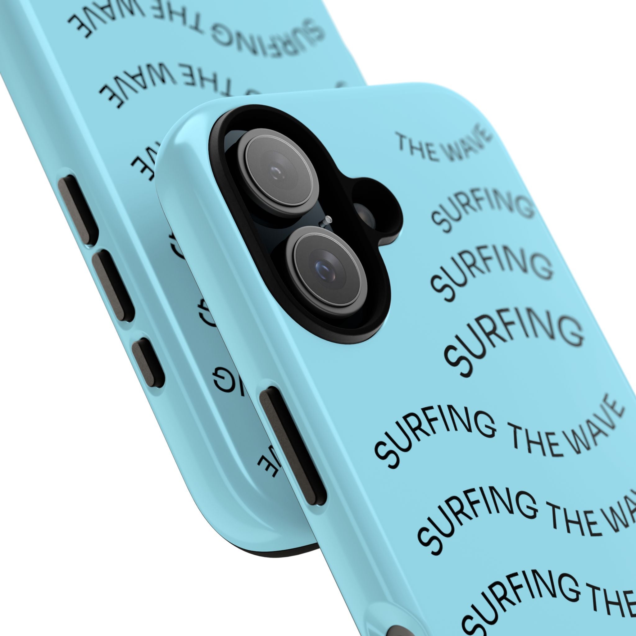 Surfing The Wave Phone Case — Blue Surf Graphic Protective Tough Case