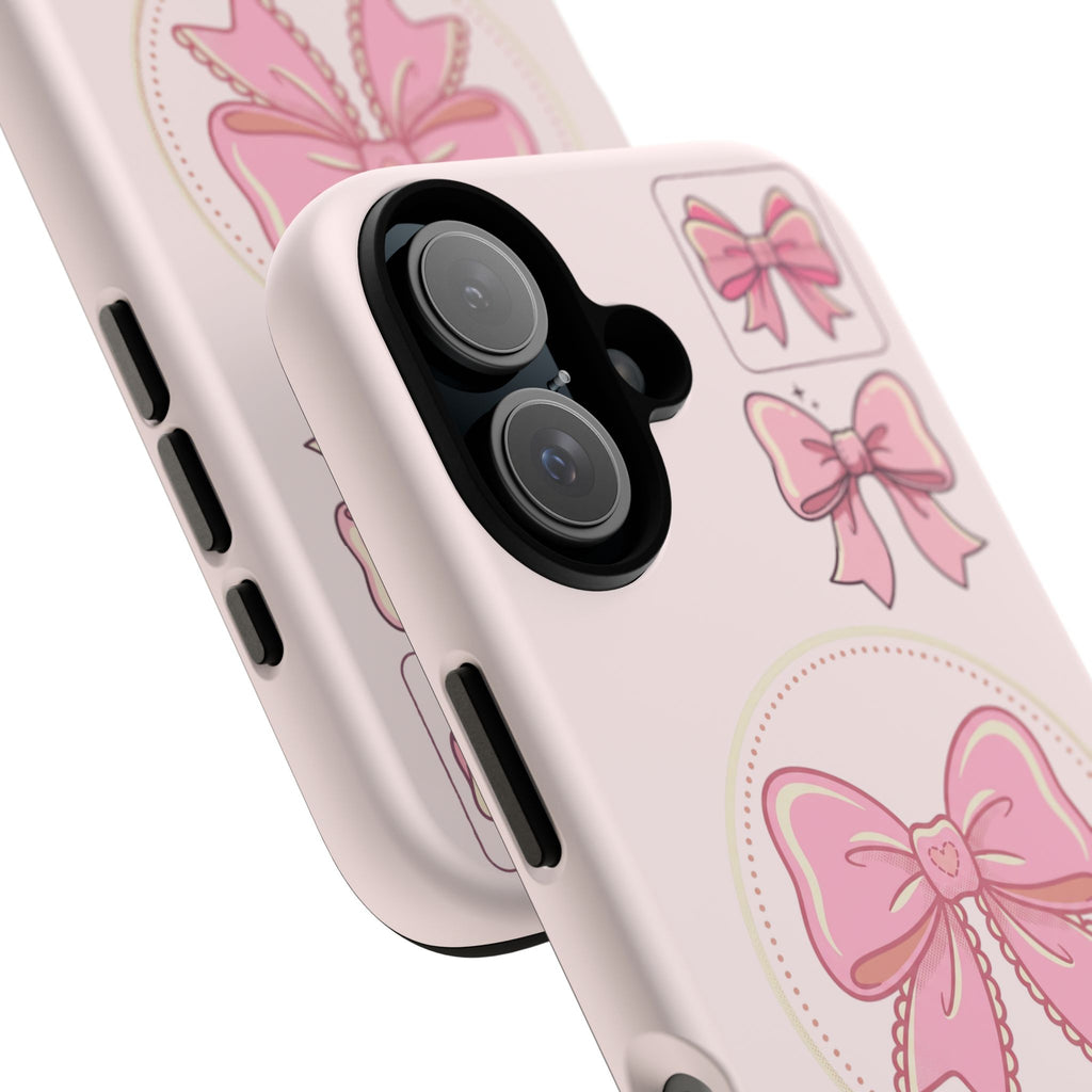 Pink Bow Tough Phone Case – Cute Protective iPhone Cover