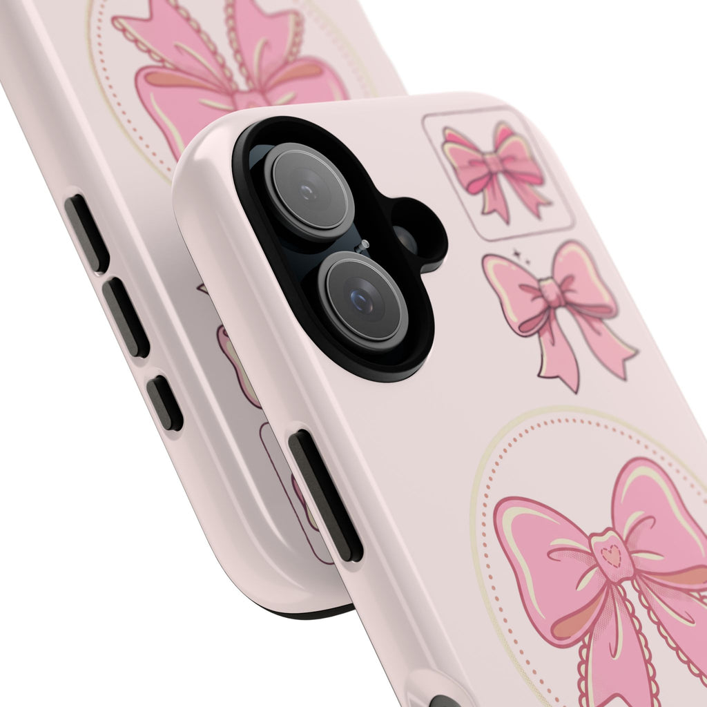 Pink Bow Tough Phone Case – Cute Protective iPhone Cover